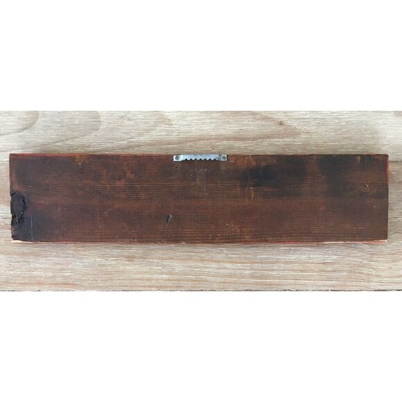 Primitive Wood Plaque Rustic Kitchen Hand Painted Carrot Mushroom Onion Signed - Picture 6 of 8